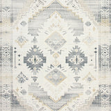 Bohemian Style Area in Cream and Light Gray(Gray)