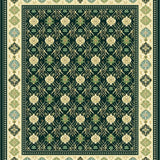 Elegant Courtyard Collection Accent with Verdant Garden Lattice(Green)