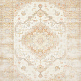 Beige with Classic Medallion and Distressed Finish(Beige)