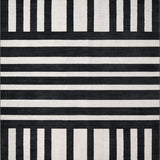 Geometric Stripe Area Contemporary Design(Black)