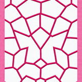 Hexagonal Honeycomb Textured Modern Luxury Interior Accent (Pink)