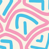 Abstract Nordic Maze with Interlocking Angles and Gradient(Pink)