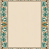 Botanical Fern Scrollwork with Flourishing Vine and Petal Motifs(Ivory)