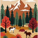 Mountain Wildlife Half Round Protective Slice(Brown)