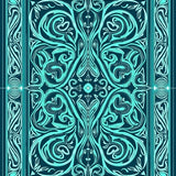 Elegant Paisley Swirl Nouveau Enchanted Whimsical(Blue)