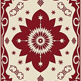 Vintage Medallion Distressed Artistic Heritage Classical Wave(Beige)