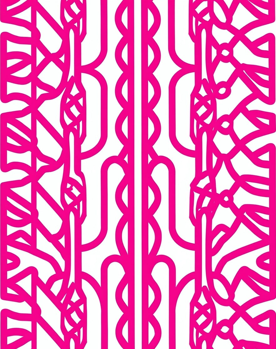 Sophisticated Micro Pile Sculptural Wave Arch Luxury Decorative Art (Pink) - ODIKA