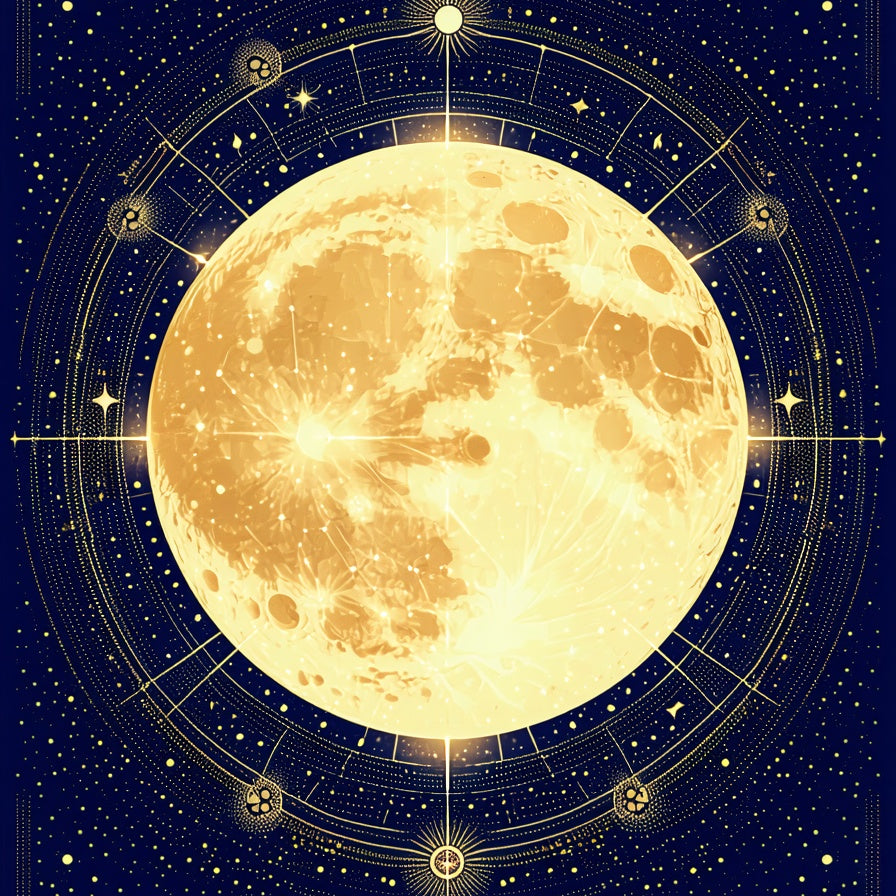 Astrology Sun and Moon(Gold) - ODIKA