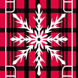 Festive Snowflake Buffalo Plaid Layered Welcome Entryway(Red)