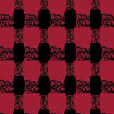 Vintage Gingham Check with Rustic Farmhouse Crossweave(Black)