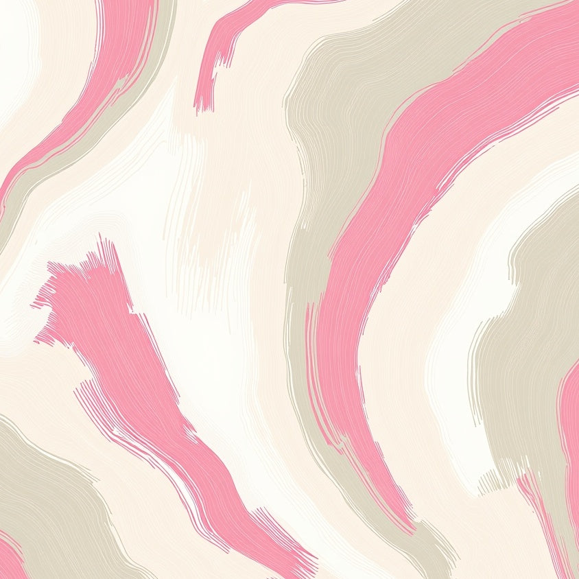 Abstract Brushstroke Art Contemporary Floor Covering Modern Style (Pink) - ODIKA