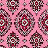 Vintage Starburst Damask with Ornate Berry Cluster Details(Pink)