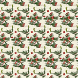 Yuletide Evergreen Seasonal Pine Needle Half Circle Design(Ivory)