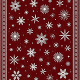 Jolly Yuletide Celebration Enchanted Snowfall Decorative Accent(Red)