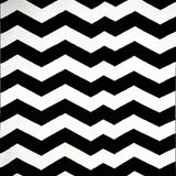 Geometric Entryway Rug Chevron with Bold Lines(Black)