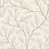 Transitional Floral Vine Network with Ivory Undertones(Beige)