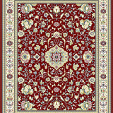 Floral Red Beige Area(Red)