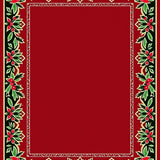 Festive Holly Wreath with Mistletoe Border Accents(Red)