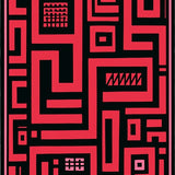Interlocking Maze with Abstract Nordic Motifs and Modern Accents (Black)