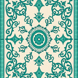 Damask Scrollwork Heirloom Classic Distressed Flooring(Ivory)