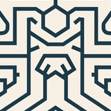 Modern Hexagonal Maze Design with Contemporary Flair(Black)