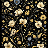 Rustic Floral Charm with Contrast(Gold)