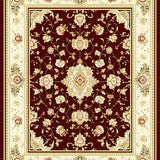 Elegant Traditional Floral Medallion(Red)