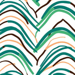 Chevron Zigzag Wave Contemporary Floor Covering (Teal) - ODIKA