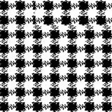 Checkered Gingham Floor with Classic Grid Design(Black)
