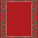 Holiday Lattice with Berry and Leaf Detailing(Red)