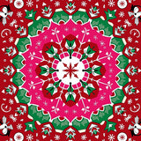 Whimsical Garden Gnome Snowflake Holiday Doormat(Red)