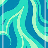 Modern Abstract Waves with Accent Frame (Blue)
