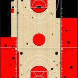 Non Slip Basketball Court Rug with Thickened Area Carpet Flooring(Red)