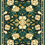 Abstract Boho Floral(Dark Green)