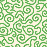 Creamy Whorl Spiral Motif Decorative with Delicate Contours (Green)