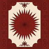 Vibrant Sunburst Medallion Decorative Accent(Red)