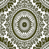 Abstract Paisley Damask Flourish Jacquard (Green)