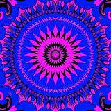 Mystical Starburst Radial Medallion Accent (Blue)