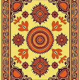 Autumn Harvest Medallion with Tasseled Edges(Yellow)