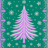 Crystalline Snowfall Evergreen Half Circle Floor Holiday(Green)