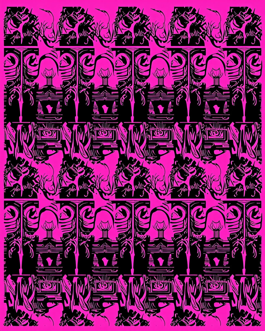 Haunted Cemetery Graveyard Scene Halloween Decorative(Pink) - ODIKA