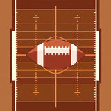 American Football Field Yard Lines Central Ball(Brown)