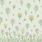 Vintage Floral Meadow Tapestry Design(Green)