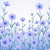 Dreamy Garden Blossom Enchanted Meadow Delicate Pastoral(Blue)