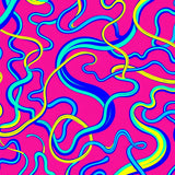 Ribbon Flow with Twisting Interlocking Bands in Multicolor (Pink)