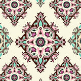 Trellis Medallion Boho with Vintage Motif Accents(Brown)