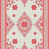 Elegant Paisley Botanical Symphony Decorative Throw(Ivory)