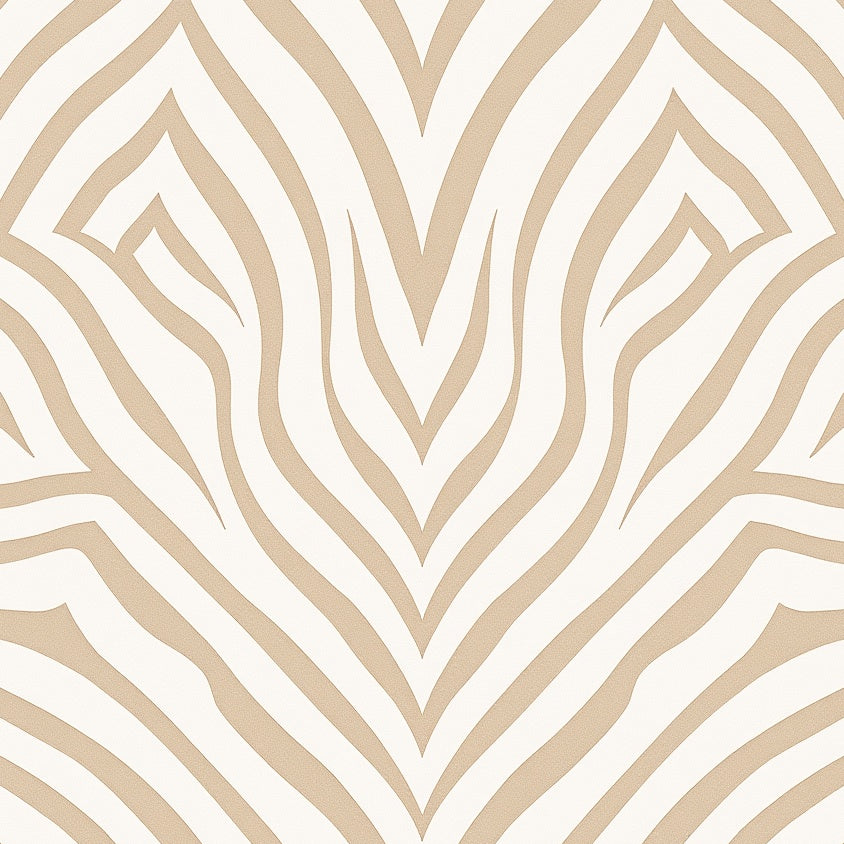 Modern Interlocking Waves and Minimalist Overlay (Beige) - ODIKA