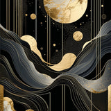 Modern Glamour Artful Motif(Black)