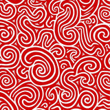 Retro Peppermint Swirl Stripe with Playful Interlocking Motifs(Red)